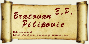 Bratovan Pilipović vizit kartica